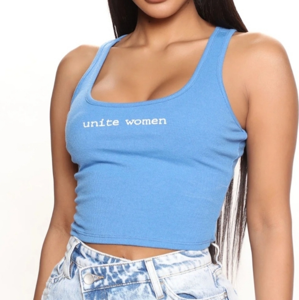 2XL Blue Fashion Nova Tank Top